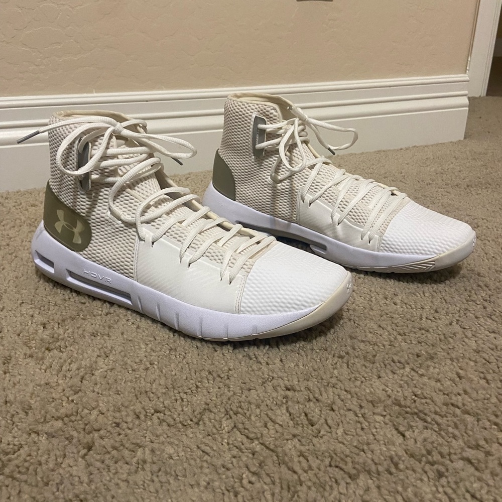 Size 15 - New Under Armour HOVR HAVOC White Basketball Shoes